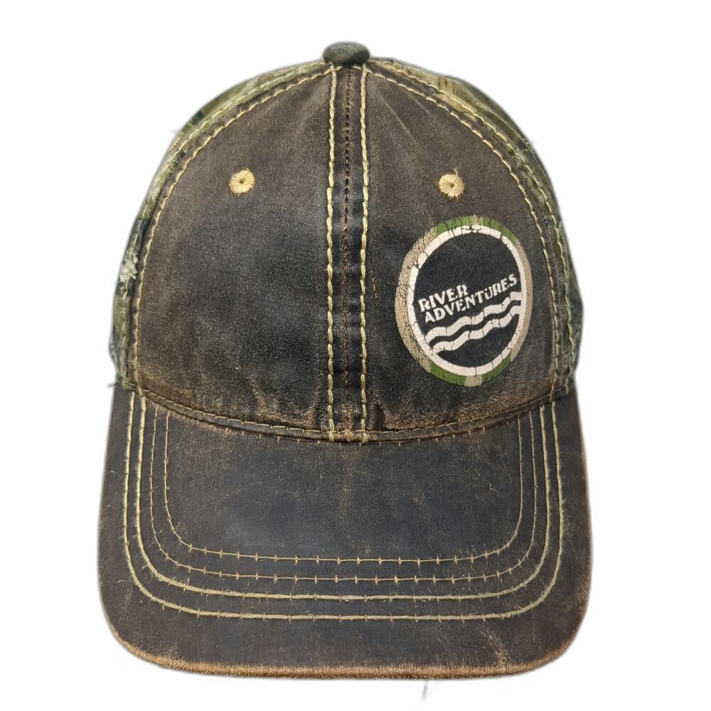 Port Authority Baseball Cap Brown One Size Camo Strapback River Adventures hat
